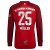 Officiële Voetbalshirt FC Bayern München Thomas Muller 25 Thuis 2021-22 Lange Mouw - Heren